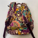 Vera Bradley  Backpack Purple Floral Quilted Multi Color Travel School Photo 5