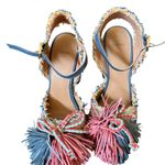 Castaner  Pom Pom Plaid Heels Size 37 or 7 Photo 3