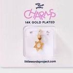 Little Words Project NWT 14k Gold Plated Star of David Charm Photo 1