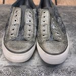 Ed Hardy Vintage  Low Top Sneakers in Silver Glitter Snakeskin Print Size 6 Photo 5