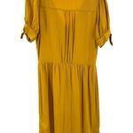 One Clothing Los Angeles mustard short sleeve button front shift dress casual M Photo 1