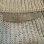 XS One Grey Day 50% Merino Wool Pull Over Quarter Zip Oversized Winter Holiday White Photo 7