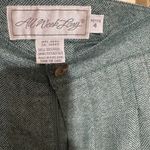 VIntage All Week Long Wool Dress Pants Womens 4P green herringbone pleated Photo 3