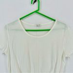 Delia's Delia’s Short Sleeve Front Tie T Shirt Small White Photo 1