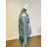 Johnny Was  Desi Floral Embroidered Denim Jean Jacket Boho Size Small Photo 6