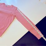 ALANIZ ruffled asymmetric pullover sweater, lightweight, pink, size M Pink Size M Photo 7