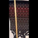 White House | Black Market Chick Classy Designer Black Sunset Print Keyhole Dress Photo 4