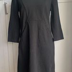 Boden Women's Black Sheath Dress Size 8 midi Length 3/4 Sleeve Workwear Photo 0