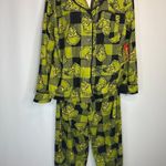 Dr. Seuss The Grinch Plaid Christmas 2 piece Pajama Set Women's Medium NWT Photo 1