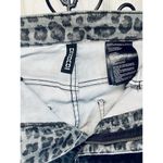 H&M Grey Jeans Sz26 Waist Animal Print Distressed Cuff Stretchy Photo 3
