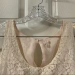 Talula Tan/Pink Lace Scoop Neck Sleeveless Blouse Photo 2