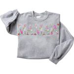 Embroidery Floral Memaw Sweatshirts‎ For Grandma Gift Sweatshirt Sz 2XL Gray Photo 2