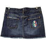 Dolce & Gabbana Vintage Denim Mini Skirt Italia Patch Raw Hem Y2K IT 44 / US 8 Photo 1