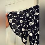 ZARA Flower Navy Blue Embroidered Midi Dress Size Medium Photo 8