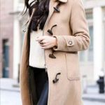 Talbots Vintage 90’s Tan Light Brown 100% Camel Hair Wool Toggle Peacoat Jacket Photo 0