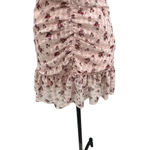 The East Order  Lila Ruched Floral-print Mini Dress In Blush‎ Rose Print Medium Photo 5