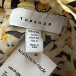 Topshop  Dress Womens 4 Petite Yellow Black Daisy Print Grandad Shirt‎ Dress Boho Photo 6