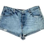 Wild Fable Women's High-Rise Distressed Denim Shorts Size 16 Blue Photo 1