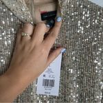 The Limited  Champagne Gold Sequin Long Sleeve Dress Size Large Photo 1