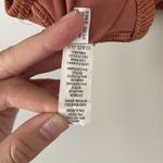 Aerie  Size L Scoop Neck Orange Ribbed Swim Suit Top Photo 3