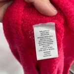 Abound  Fuzzy V Neck Sweater Magenta Pink Knit Cozy Long Sleeve Top Women's XXL Photo 3