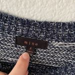 Navy & Cream Stripe Sweater Size Small by Mine Open Weave Photo 1