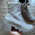 JustFab Gray Combat Boots Chunky Lug Sole Lace-Up Women’s 6.5 Ember Gorpcore Photo 1