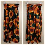 DRESSFO Tie Waist Boho Sunflower Midi Skirt Size 12 Photo 1