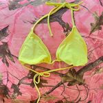 california waves neon yellow triangle bikini top Photo 2