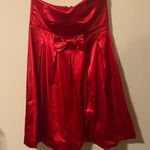 Ruby Rox red satin strapless dress size small Photo 2