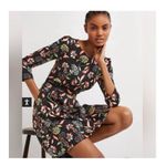 Boden Blossom Pome Fit and Flare Jersey Dress Floral Black Size 12 Preppy Boho Photo 2