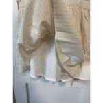 Love Shack Fancy  Nanette Dress Yellow White Stripe Crochet Trim Puff Sleeve M GUC Photo 10