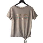 Prómesa Promesa Womens Graphic Tee Made In USA Twist Trendy Cotton Short Sleeve Gray XL Photo 0