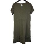 J.Jill Womens Midi Olive Green Short Sleeve Comfy Dress Size Small Career Wear Green Photo 1