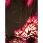 Jones New York Tie Dye Abstract Tunic Mini Dress Size XL Black Hot Pink Artsy Photo 4