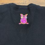 Vintage Jack B Quick Black Embroidered Owl Cardigan Sweater Women's XL Photo 4