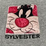 Warner Bros. 1996 Looney Tunes vintage Sylvester the cat sweatshirt pullover Gray Size L Photo 1