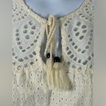 Jennifer & Grace Antique White Eyelet Boho Flutter Sleeve Blouse Small NWT Photo 9