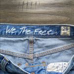 We The Free  Distressed Straight Leg High Rise Jeans Womens Sz 28 Blue Button Fly Photo 2