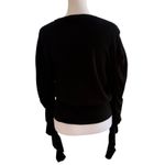 autumn cashmere  Italian Yarn Black Long Sleeve Sweater Large Lightweight Crew Photo 3
