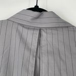 ZARA  Women's‎ Gray Pinstripe Long Sleeve Belted Cropped Shirt Top Size Large Photo 8
