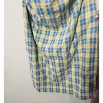 Free People NEW  Brandie Plaid Midi Strapless Medium Blue Academia Ruched Boho Photo 5
