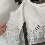 Crochet White Crop Top, Cover Up / Size S Photo 4