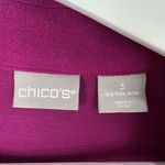 Chico's  Size 3 US 16 18 Knit Plush Jacket Hillcrest Pink Over Coat Single Button Photo 6