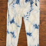 Veronica Beard  Kallie Tie Dye High Rise Straight Leg Crop Jeans Bleached Size 23 Photo 0