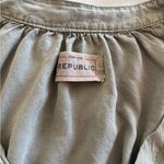 FOR THE REPUBLIC  Sage Green Button Down Blouse Soft Casual Womens Small Photo 2