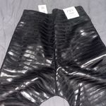 ZARA  Zebra Striped Leather Hi-Rise Leggings Photo 4