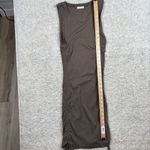 Good American  Ruched Side Tank Dress Olive Green Size 2 Photo 4