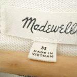 Madewell  | Horizontal Stripe Knit Shirt Dress Blue Cream 3/4 Sleeve | Medium Photo 5