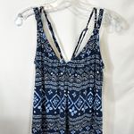 Tommy Bahama Medium Midi Dress Navy Blue Spaghetti Strap Cowrie Crossback 1764 Photo 3